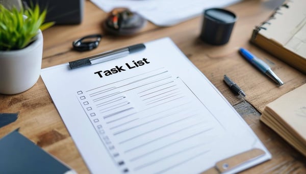 task list on a desk
